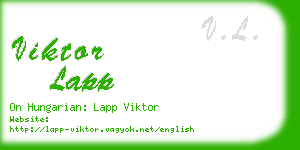 viktor lapp business card